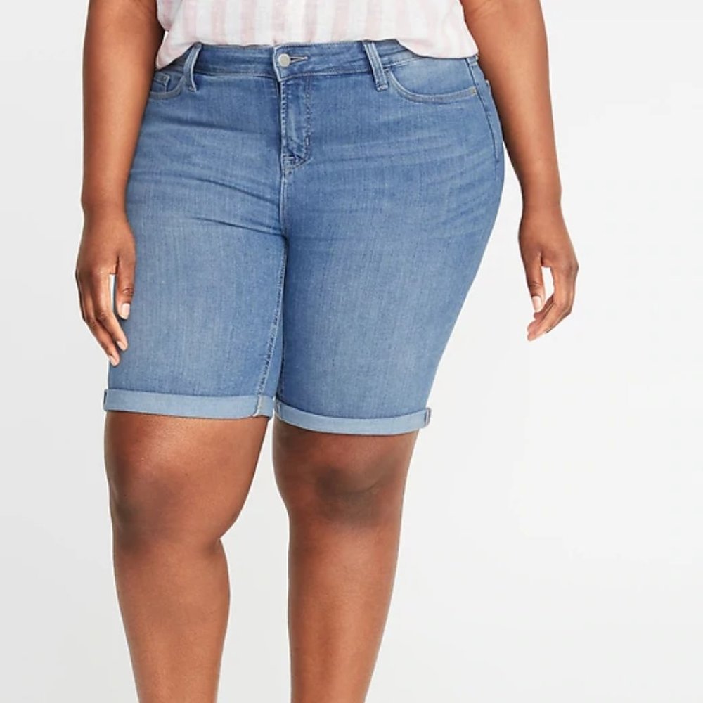 women's Old Navy Blue Jean Shorts 24 Plus